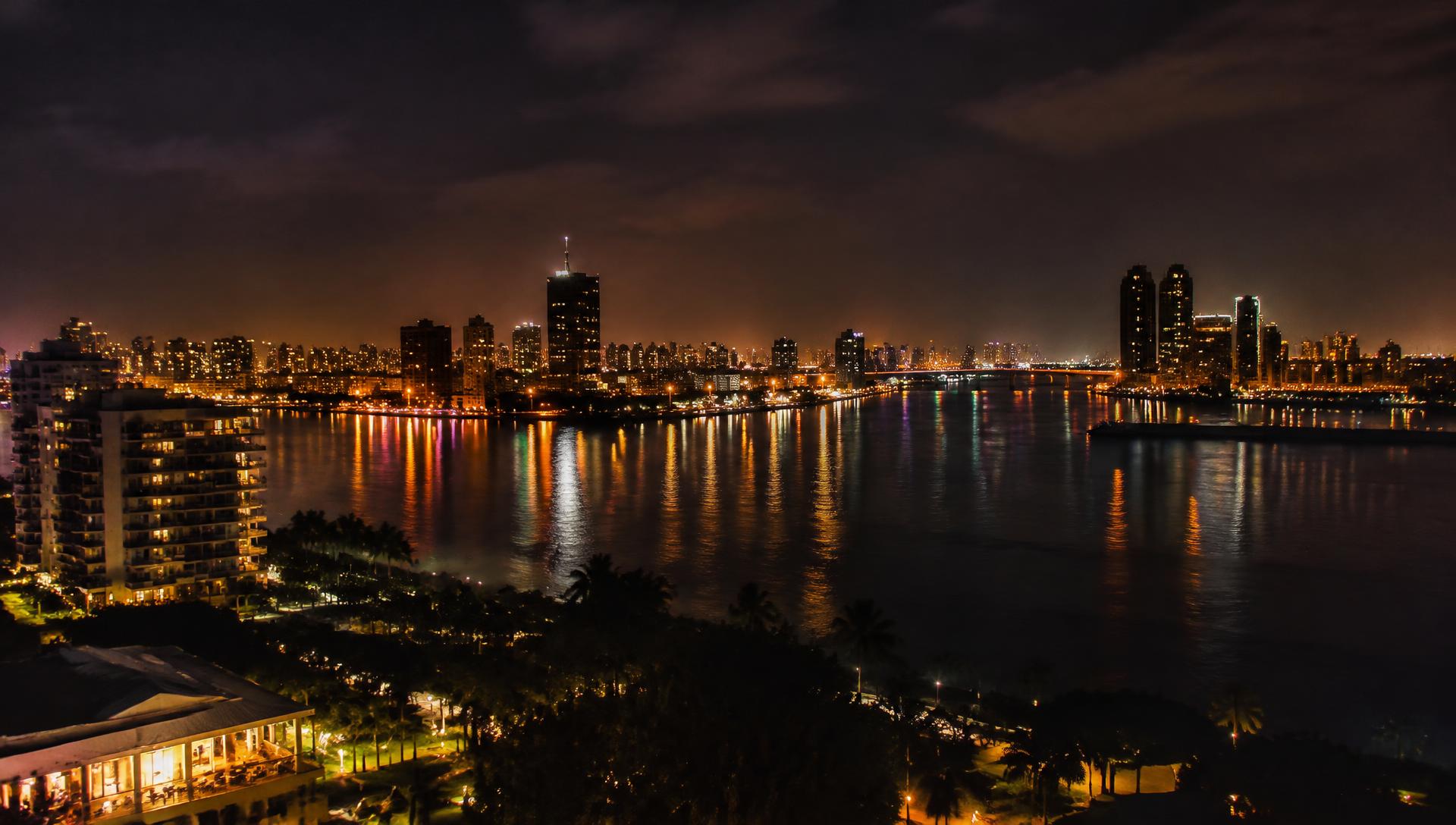 Lagos skyline at night